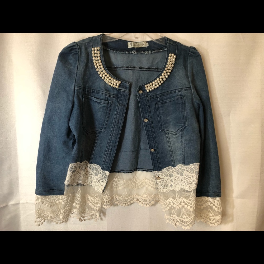 Lace. Pears. Denim Jacket